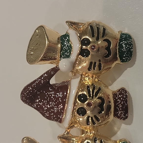 Christmas Cats Brooch - Picture 2 of 5